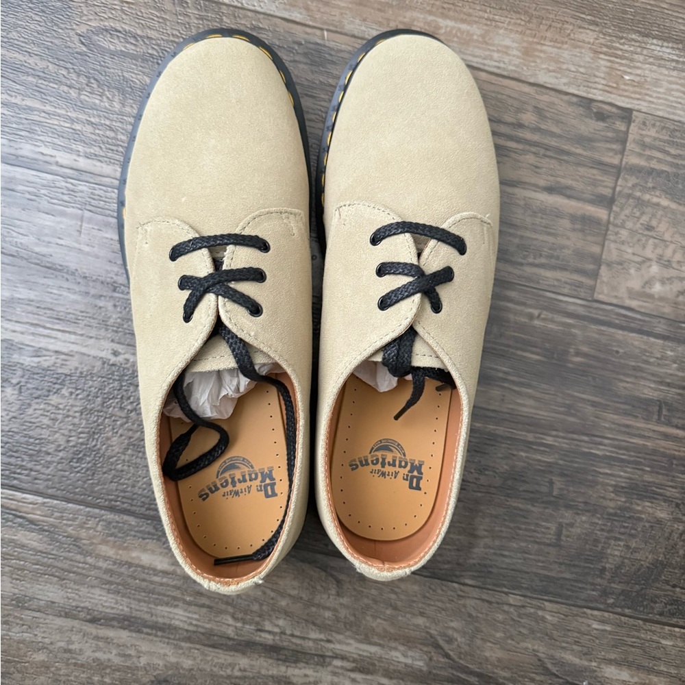 Dr. Martens 1461 Pale Olive Suede Leather Dr. Martens